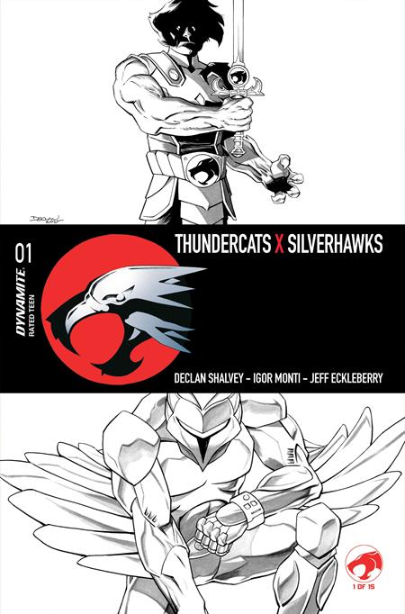 Thundercats X Silverhawks 1 Comic Declan Shalvey Incentive B&W Variant (1:35) Dynamite Entertainment 2026