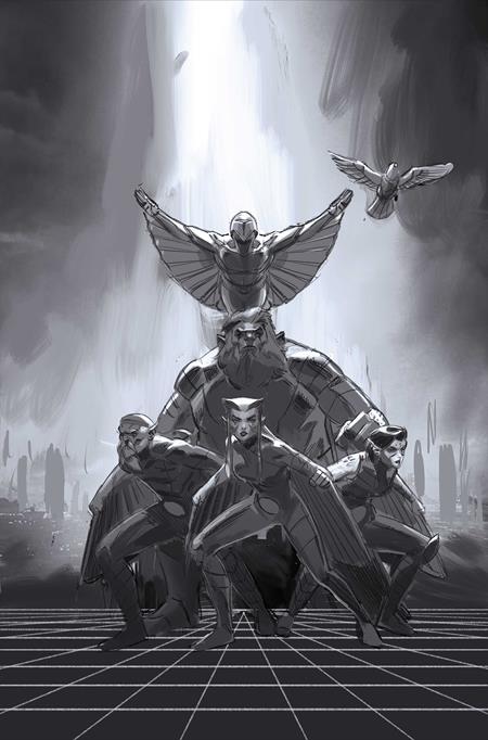 THUNDERCATS X SILVERHAWKS THUNDERHAWKS #1 CVR M INC 1:30 MARCO FAILLA B&W VIRGIN VAR DYNAMITE Entertainment Ed Brisson Vincenzo Federici Marco Failla PREORDER