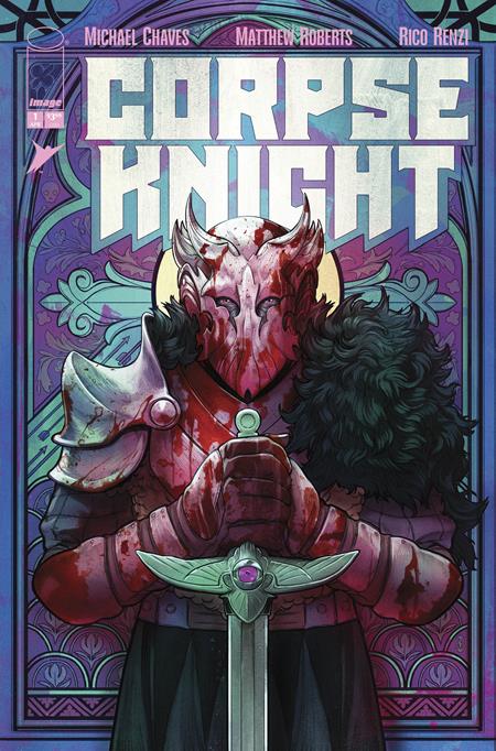 CORPSE KNIGHT #1 (OF 6) CVR D INC 1:25 NIMIT MALAVIA STAINED GLASS VAR Image Comics Michael Chaves Matthew Roberts, Rico Renzi Nimit Malavia PREORDER