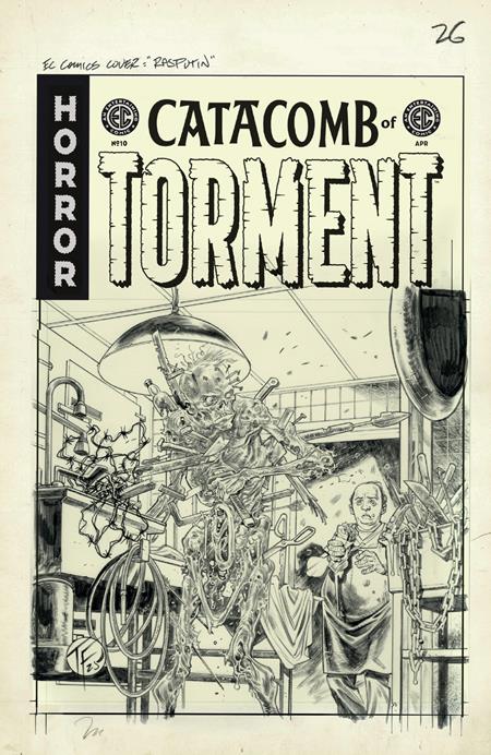 EC CATACOMB OF TORMENT #10 CVR D INC 1:20 TOM FOWLER B&W ARTIST EDITION VAR Oni Press Evan Dorkin, J. Holtham, Brian Level Lukas Ketner, Brian Level, Andrea Sorrentino Tom Fowler PREORDER