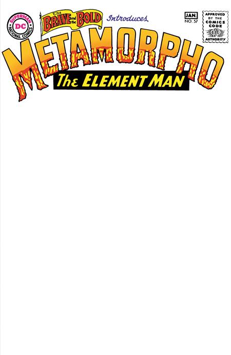 BRAVE AND THE BOLD #57 FACSIMILE EDITION CVR C BLANK CARD STOCK VAR DC Comics Bob Haney Ramona Fradon, Charles Paris Blank PREORDER