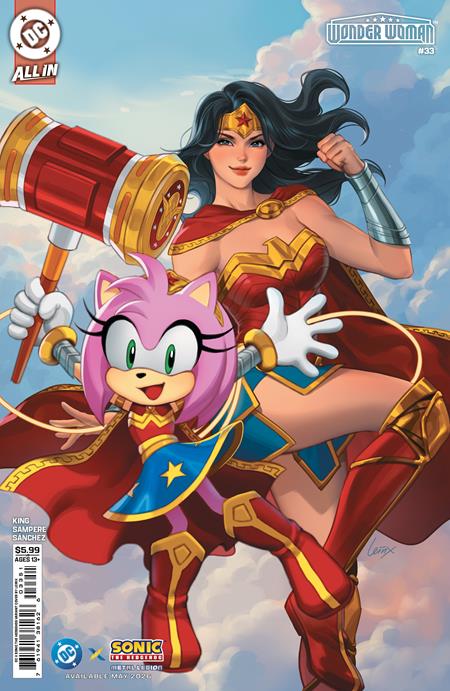 Wonder Woman, Vol. 6 33 Comic Lesley Leirix Li Dc X Sonic Variant DC Comics 2026