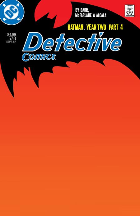 Detective Comics, Vol. 1 578 Comic Facsimile Blank Variant DC Comics 2026