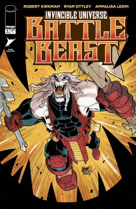 Invincible Universe: Battle Beast 6 Comic 3rd Printing David Lafuente Image Comics 2026