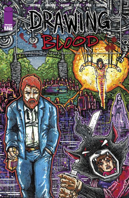 DRAWING BLOOD #3 (OF 12) CVR A KEVIN EASTMAN Image Comics David Avallone, Kevin Eastman Ben Bishop, Kevin Eastman, Troy Little Kevin Eastman PREORDER