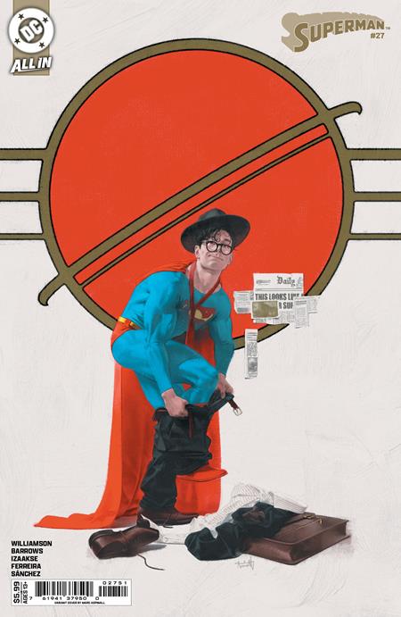 SUPERMAN #27 CVR D MARC ASPINALL CARD STOCK VAR DC Comics Joshua Williamson Eddy Barrows, Eber Ferreira Marc Aspinall PREORDER