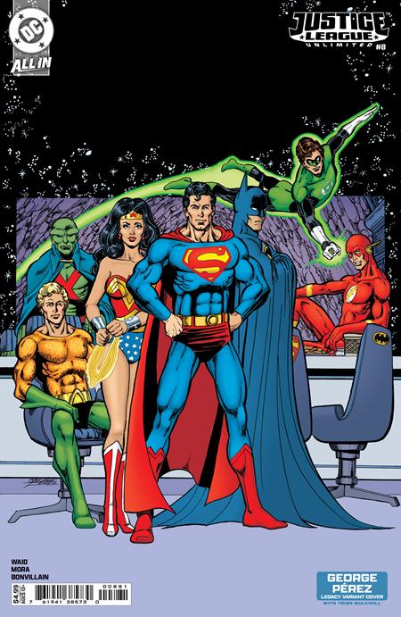 JUSTICE LEAGUE UNLIMITED #8 CVR F GEORGE PEREZ LEGACY CARD STOCK VAR (WE ARE YESTERDAY) DC Comics Mark Waid Travis Moore George Perez PREORDER