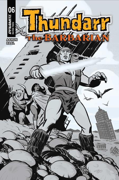 THUNDARR THE BARBARIAN #6 CVR F INC 1:10 MICHAEL CHO LINE ART VAR DYNAMITE Entertainment Jason Aaron Kewber Baal Michael Cho PREORDER