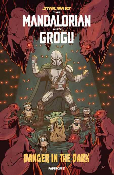 STAR WARS THE MANDALORIAN AND GROGU DANGER IN THE DARK (ONE-SHOT) CVR A BRENT SCHOONOVER Papercutz Delilah S Dawson Arianna Florean, Mario del Pennino, Gaia De Bernardini Brent Schoonover PREORDER