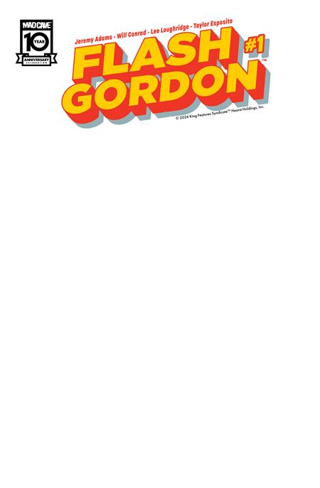 FLASH GORDON #1 CVR D BLANK SKETCH VAR Mad Cave Studios Jeremy Adams Will Conrad Blank Sketch PREORDER