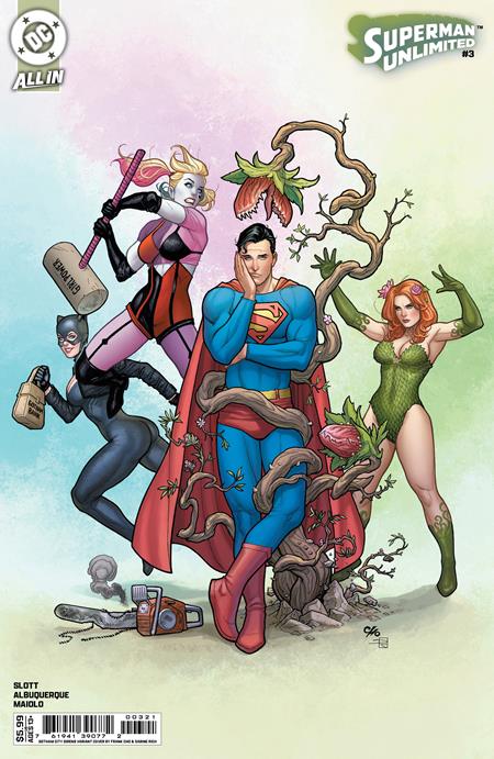 SUPERMAN UNLIMITED #3 CVR E FRANK CHO GOTHAM CITY SIRENS CARD STOCK VAR DC Comics Dan Slott Rafael Albuquerque Frank Cho PREORDER