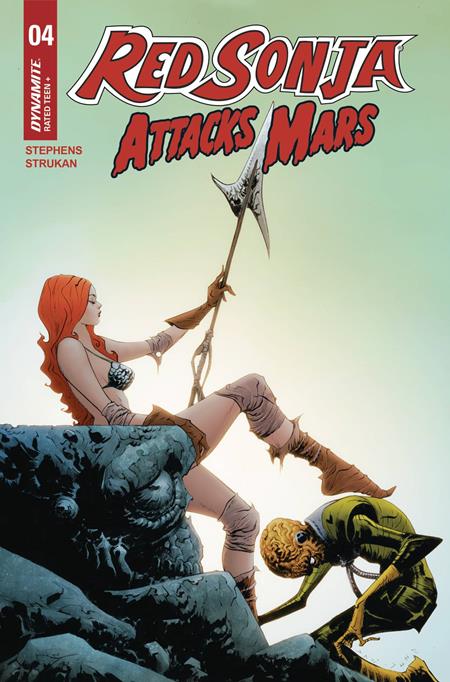 RED SONJA ATTACKS MARS #4 (OF 4) CVR B JAE LEE POLYBAGGED TRADING CARD VAR DYNAMITE Entertainment Jay Stephens Fran Strukan Jae Lee PREORDER