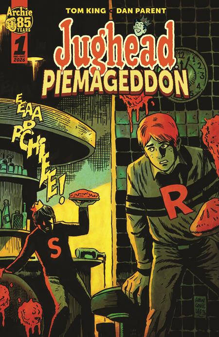 JUGHEAD PIEMAGEDDON (ONE SHOT) CVR F INC 1:10 FRANCESCO FRANCAVILLA VAR Archie Comics Publications Tom King Dan Parent, Rich Koslowski, Jack Morelli, Rosario Tito Pena Francesco Francavilla PREORDER