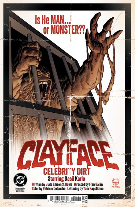 CLAYFACE CELEBRITY DIRT #1 (OF 6) CVR C DAVE JOHNSON CARD STOCK VAR DC Comics Jude Ellison S. Doyle Fran Galan Dave Johnson PREORDER