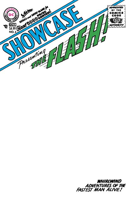SHOWCASE #4 FACSIMILE EDITION CVR B BLANK CARD STOCK VAR DC Comics Robert Kanigher, John Broome Carmine Infantino Blank PREORDER