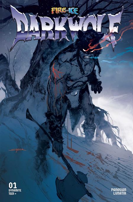 FIRE AND ICE DARKWOLF #1 CVR D STUART SAYGER VAR DYNAMITE Entertainment Andrey Lunatik Andrey Lurevich Stuart Sayger PREORDER
