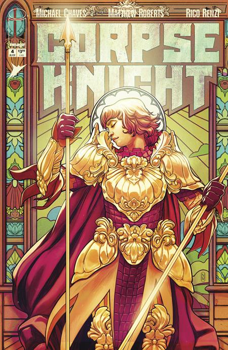 CORPSE KNIGHT #4 (OF 6) CVR D INC 1:25 NIMIT MALAVIA STAINED GLASS VAR (MR) Image Comics Michael Chaves Matthew Roberts, Rico Renzi Nimit Malavia PREORDER