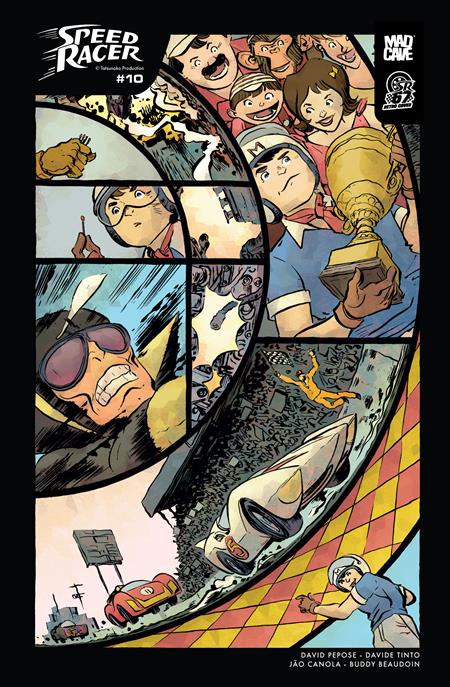SPEED RACER #10 CVR B JESSE LONERGAN CONNECTING RETRO VAR Mad Cave Studios David Pepose Davide Tinto Jesse Lonergan PREORDER
