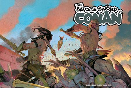 SAVAGE SWORD OF CONAN #15 CVR D ESAD RIBIC WRAPAROUND CARDSTOCK VAR (MR) Titan Comics Jimmy Palmiotti, Amanda Conner, Tom Defalco Andy Belanger, Ron Frenz, Pat Olliffe Esad Ribic PREORDER