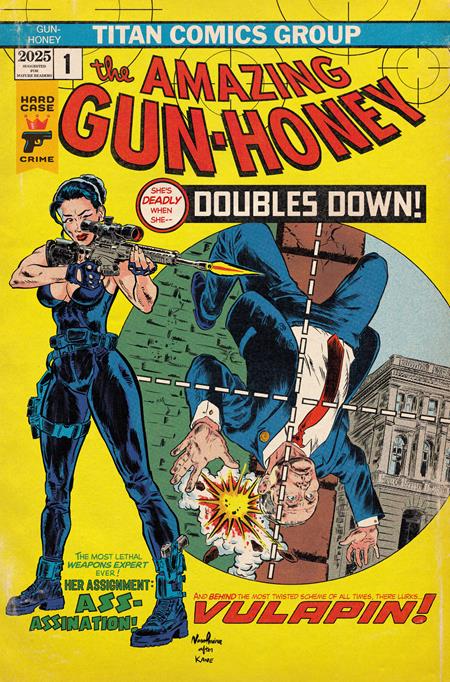 GUN HONEY DOUBLES DOWN #2 (OF 4) CVR G NUNO PEREIRA HOMAGE VAR (MR) Titan Comics Charles Ardai Ang Hor Kheng Nuno Pereira PREORDER