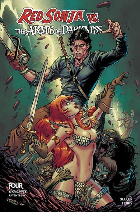 Red Sonja vs. The Army of Darkness 4 Comic Tim Seeley Variant Dynamite Entertainment 2025