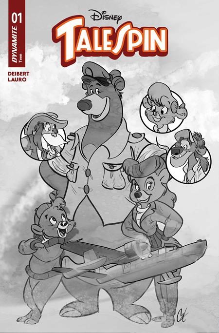 TALESPIN #1 CVR Q INC 1:40 CAT STAGGS LINE ART VAR DYNAMITE Entertainment Amanda Deibert Carlo Lauro  Cat Staggs PREORDER