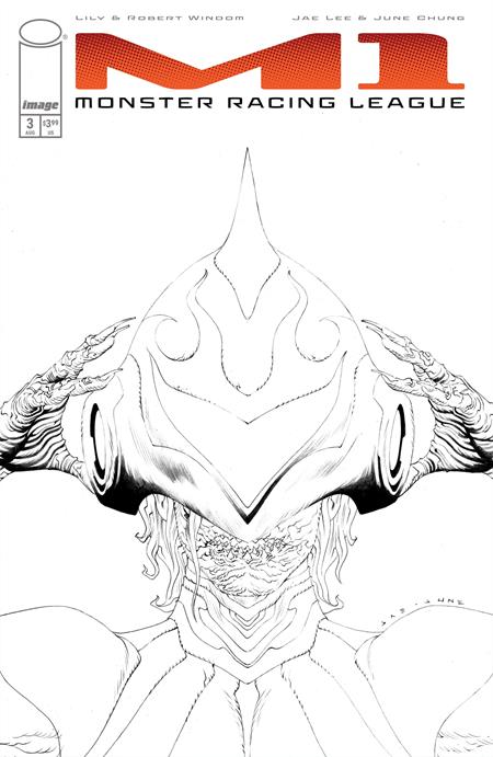 M1 MONSTER RACING LEAGUE #3 CVR C INC 1:25 JAE LEE B&W VAR Image Comics Robert Windom, Lily Windom Jae Lee Jae Lee PREORDER