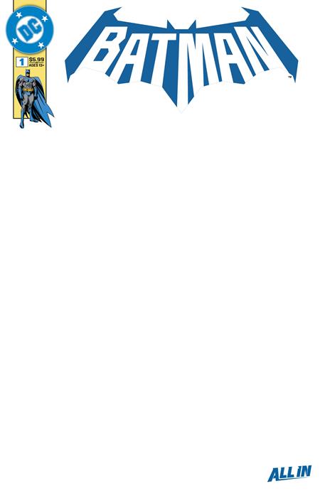 Batman, Vol. 4 1 Comic Blank Variant DC Comics 2025