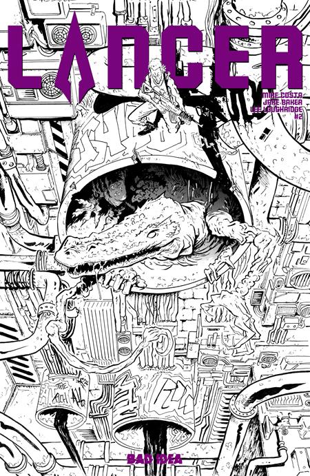 LANCER #2 (OF 4) CVR D INC 1:20 JAKE BAKER B&W VAR BAD IDEA Mike Costa Jake Baker Jake Baker PREORDER