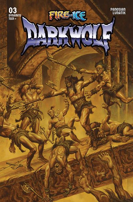 FIRE AND ICE DARKWOLF #3 CVR C JOE JUSKO VAR DYNAMITE Entertainment Dan Panosian Andrey Lunatic Joe Jusko PREORDER