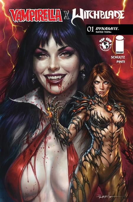 VAMPIRELLA X WITCHBLADE SPECIAL #1 (ONE SHOT) CVR B LUCIO PARRILLO VAR DYNAMITE Entertainment Erica Schultz Valentina Pinti Lucio Parrillo PREORDER