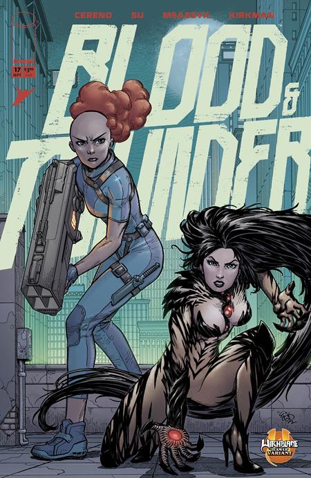 BLOOD & THUNDER #17 CVR E EJ SU & DEE CUNNIFFE WITCHBLADE TEAM UP VAR (MR) Image Comics Benito Cereno E.J. Su, Michele Msassyk Assarasakorn E.J. Su, Dee Cunniffe PREORDER