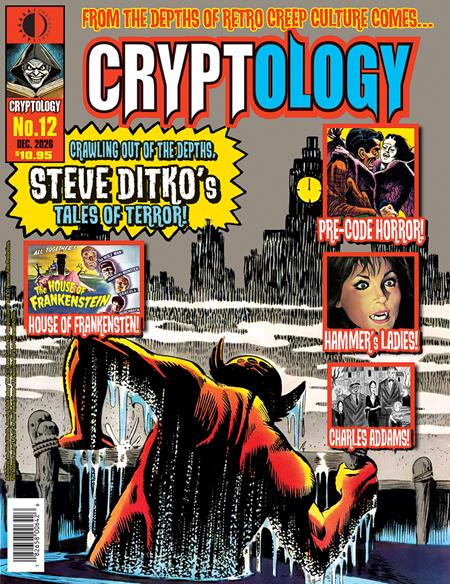 CRYPTOLOGY #12 TwoMorrows Publishing Peter Normanton Steve Ditko, Brinke Stevens Steve Ditko PREORDER