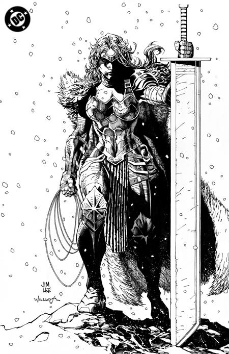 ABSOLUTE WONDER WOMAN #1 CVR H INC 1:100 JIM LEE BLACK & WHITE VIRGIN CARD STOCK VAR DC Comics Kelly Thompson Hayden Sherman Jim Lee PREORDER