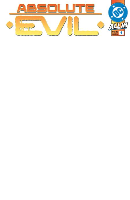Absolute Evil 1 Comic Blank DC Comics 2025