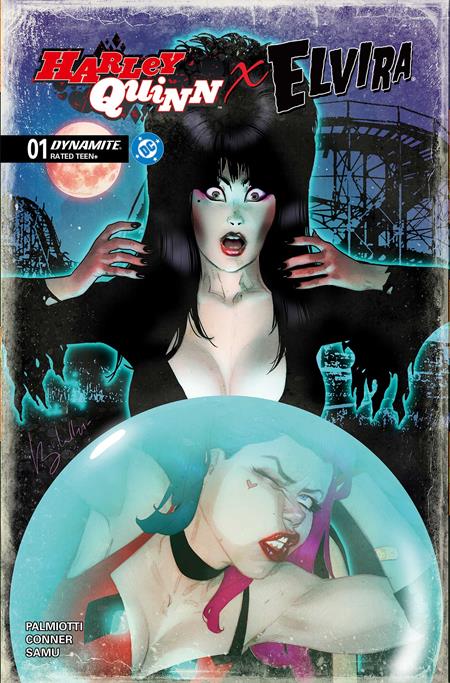 Harley Quinn X Elvira 1 Comic Ben Caldwell Dynamite Entertainment 2025