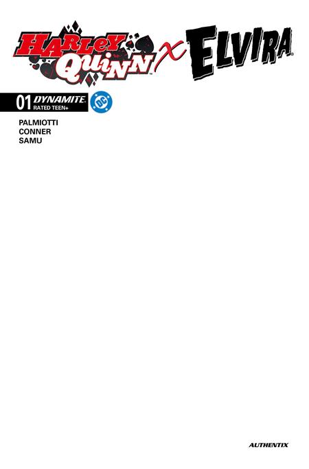 Harley Quinn X Elvira 1 Comic Blank Dynamite Entertainment 2025