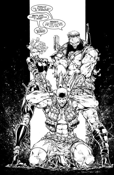 Spawn 370 Comic Brett Booth Youngblood Team-Up B&W Variant Image Comics 2025