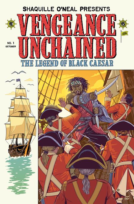 SHAQUILLE ONEAL PRESENTS VENGEANCE UNCHAINED THE LEGEND OF BLACK CAESAR #1 (OF 5) CVR B MATT TALBOT EC PIRACY HOMAGE VAR Archie Comics Publications Stephanie Williams Ray-Anthony Height, Studio Skye Tiger Matt Talbot PREORDER