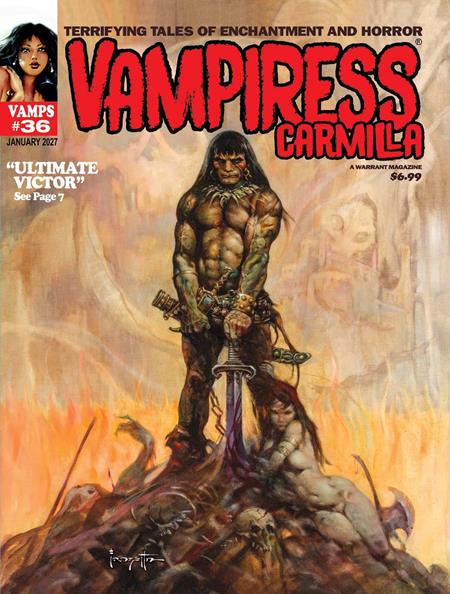VAMPIRESS CARMILLA MAGAZINE #36 Massive Publishing Don Glut, Bambos Georgiou, Artie Godwin, others Nik Poliwko, Rodel Noora, Reno Maniquis, others Frank Frazetta PREORDER