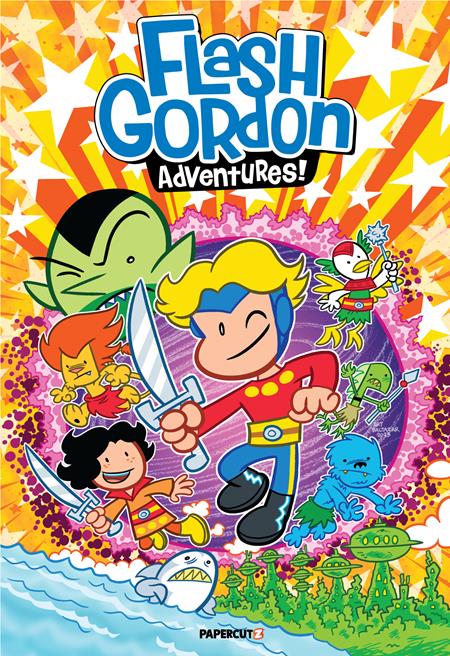 FLASH GORDON ADVENTURES HC VOL 1 FLASH OF GREATNESS Papercutz Art Baltazar, Franco Aureliani, John Patrick Green Art Baltazar, Franco Aureliani, John Patrick Green Art Baltazar PREORDER