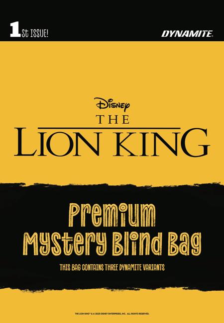 Lion King 1 Comic Blind Bag Variant Dynamite Entertainment 2025