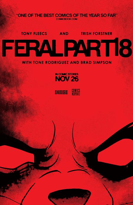 Feral 18 Comic Tony Fleecs Movie Poster Homage Variant Image Comics 2025