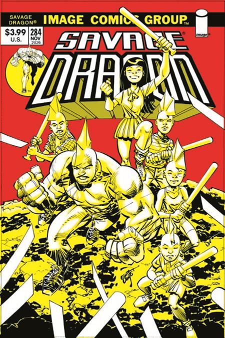 SAVAGE DRAGON #284 CVR B ERIK LARSEN 70S THROWBACK VAR (MR) Image Comics Erik Larsen Erik Larsen Erik Larsen PREORDER