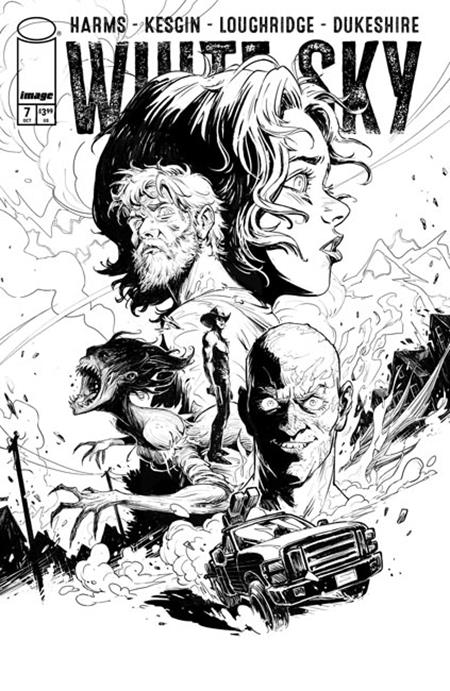 WHITE SKY #7 CVR B SUMEYYE KESGIN B&W VAR (MR) Image Comics William Harms Sumeyye Kesgin, Lee Loughridge Sumeyye Kesgin PREORDER
