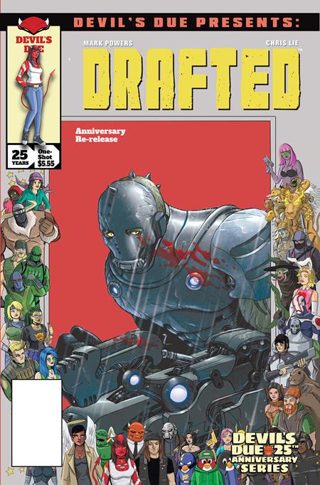 DEVILS DUE PRESENTS DRAFTED #1 (ONE SHOT) CVR D CHRIS LIE JOSH BLAYLOCK 25TH ANNIVERSARY HOMAGE VAR Massive Publishing Mark Powers Chris Lie Chris Lie, Josh Blaylock PREORDER