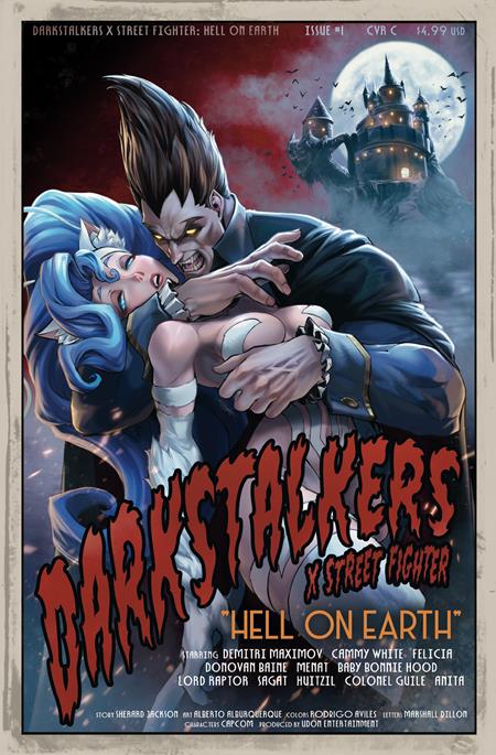 DARKSTALKERS X STREET FIGHTER HELL ON EARTH #1 (ONE SHOT) CVR C DRAX GAL VAR UDON Entertainment Sherard Jackson Alberto Alburquerque Drax Gal PREORDER
