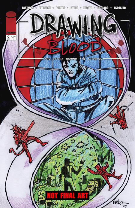 DRAWING BLOOD #9 (OF 12) CVR A KEVIN EASTMAN Image Comics David Avallone, Kevin Eastman Ben Bishop, Kevin Eastman, Troy Little Kevin Eastman PREORDER