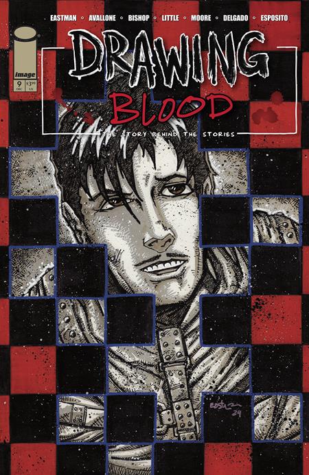 DRAWING BLOOD #9 (OF 12) CVR C KEVIN EASTMAN CHECKERED VAR Image Comics David Avallone, Kevin Eastman Ben Bishop, Kevin Eastman, Troy Little Kevin Eastman PREORDER