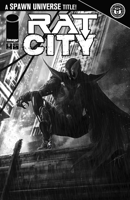 SPAWN RAT CITY #9 CVR C SETH ADAMS B&W VAR Image Comics Erica Schultz Ze Carlos Seth Adams PREORDER